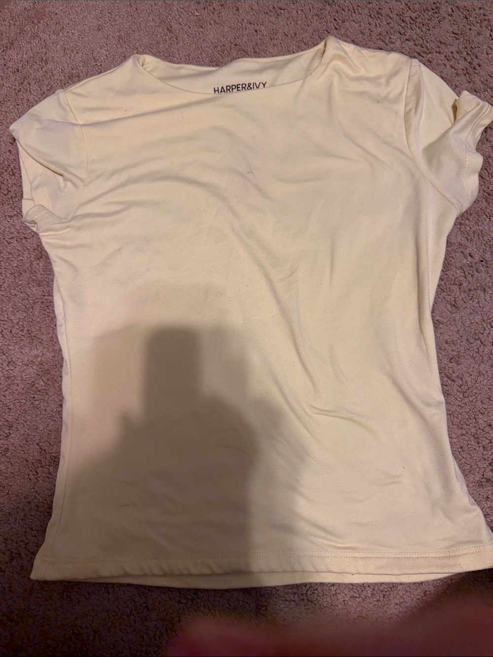 Harper Pale Yellow Short Sleeve Crewneck Tee